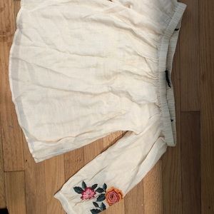 Long sleeve off the shoulder top